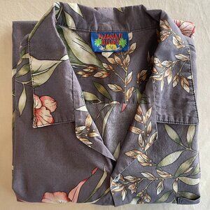 Men’s Hawaii Blues Vintage Floral Shirt – Size L – Light Purple – Excellent Cond